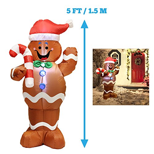 5ft Self-Inflatable Gingerbread Man