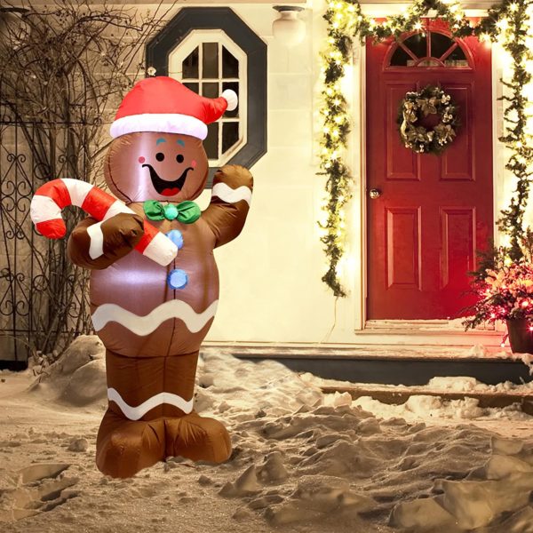 5ft Self-Inflatable Gingerbread Man - Image 2