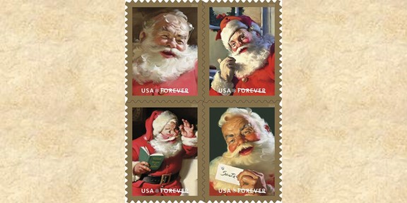 U.S. Postal Service to Issue Classic Santa Stamps