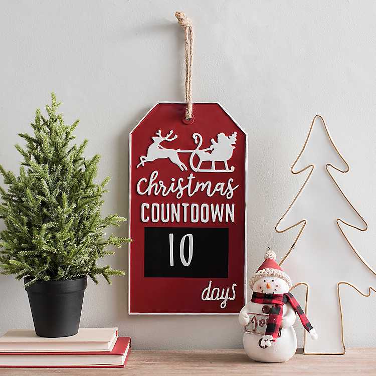 Santa’s Sleigh Christmas Countdown Plaque