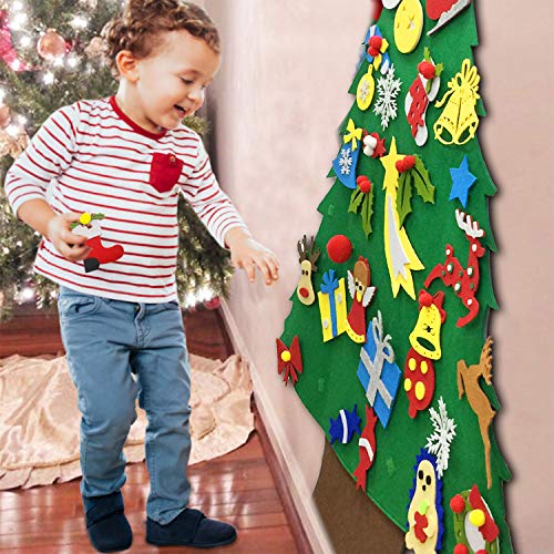 4Ft Tall Felt Christmas Tree Set