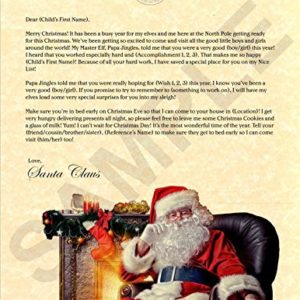 Personalized Christmas Letter From Santa Claus