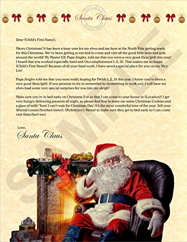 Personalized Christmas Letter From Santa Claus