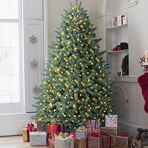 9 Foot Pre-lit Blue Spruce Christmas Tree