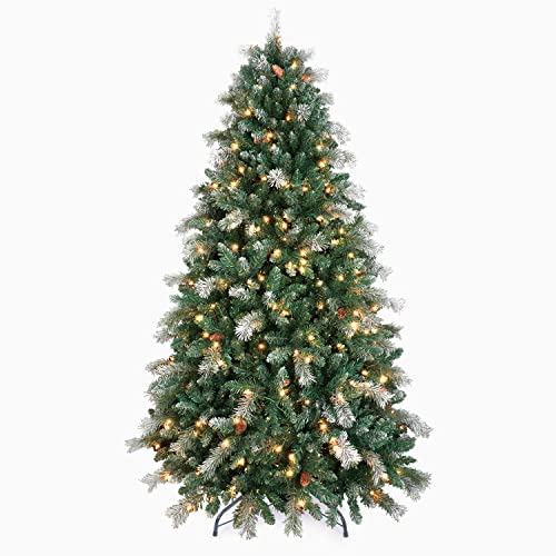 Pre-lit Snowy Aspen Spruce Christmas Tree 6.5 Foot