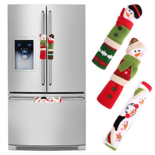 Adorable Snowman Kitchen Appliance Handle Covers