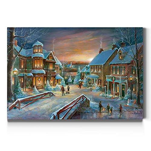 Charming Christmas Village Wall Art