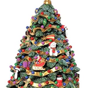 Jingle Bell Rotating Christmas Tree Figurine