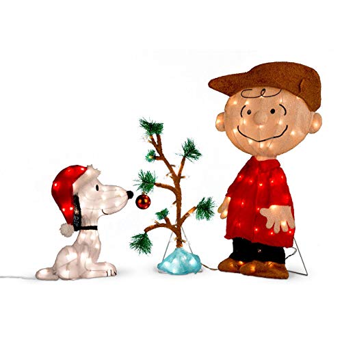 Charlie Brown, Snoopy & The Lonely Tree Lighted Outdoor Christmas Decoration